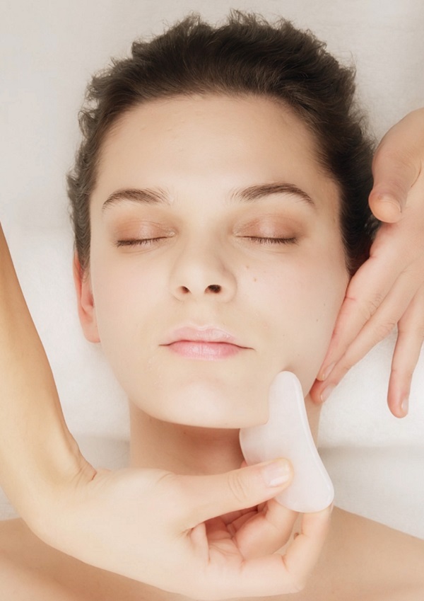 Youthful lady receiving a facial at Newcastle Skin Clinic